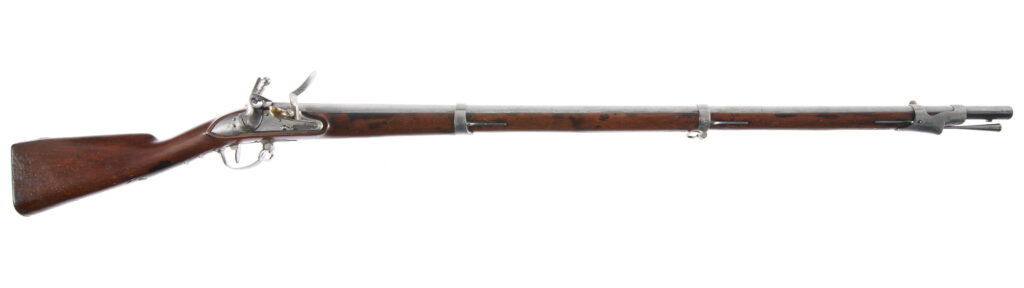 This Model 1728 Charleville is currently on display in the National Museum of the United States Army’s Founding the Nation Gallery. The Model 1728 was the second version of Charleville following its introduction and standardization with the French Army in 1717. (National Museum of the United States Army)